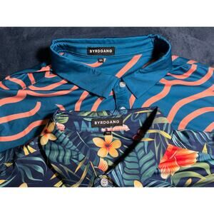 Bundle (2) Byrdgang Funky Print Polo Shirts - Size 3XL
